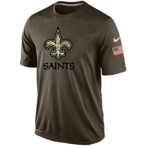 Men's New Orleans Saints Salute To Service Nike Dri-FIT T-Shirt - Click Image to Close